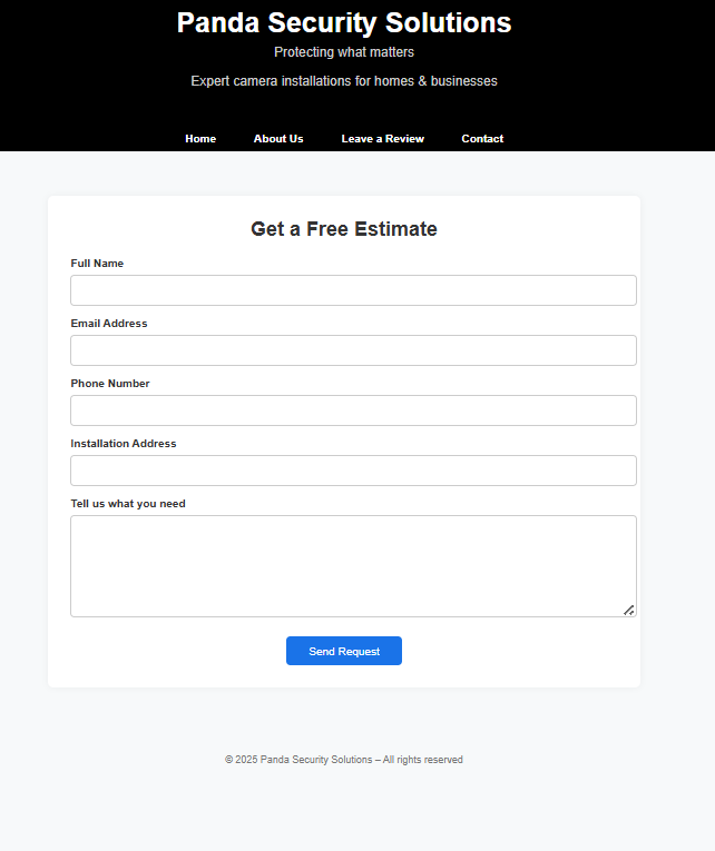 Original Panda Security Solutions page